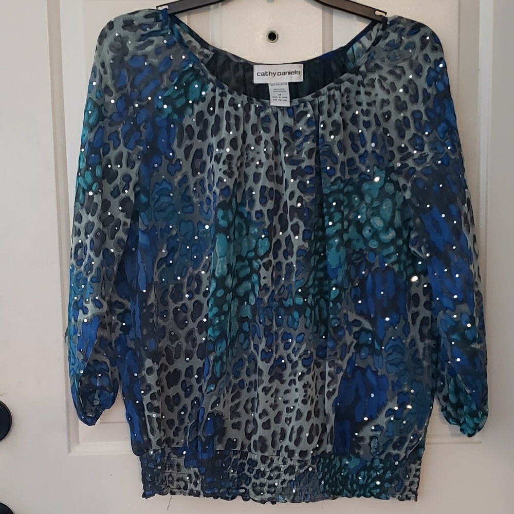 Cathy Daniels Animal Print Top